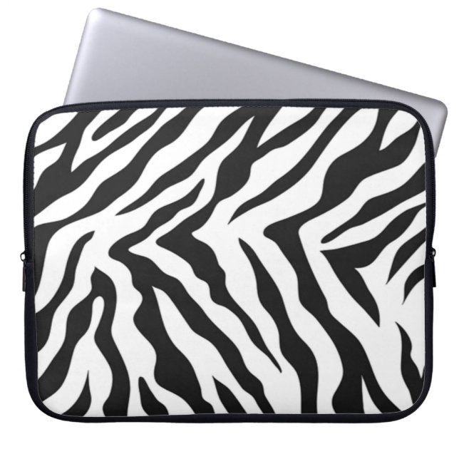 Zebra Pattern-laptophoes Laptop Sleeve (Voorkant)