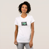 Zebra Pattern met Green Heart T-shirt (Voorkant volledig)