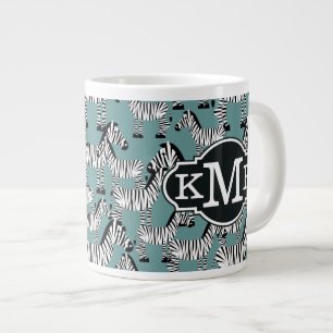 Zebra Pattern   Monogram Extra Grote Mok