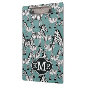 Zebra Pattern | Monogram Klembord (Links)