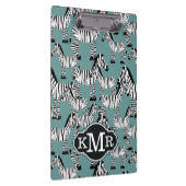 Zebra Pattern | Monogram Klembord (Rechts)