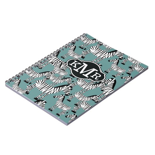 Zebra Pattern | Monogram Notitieboek (Linkerzijde)