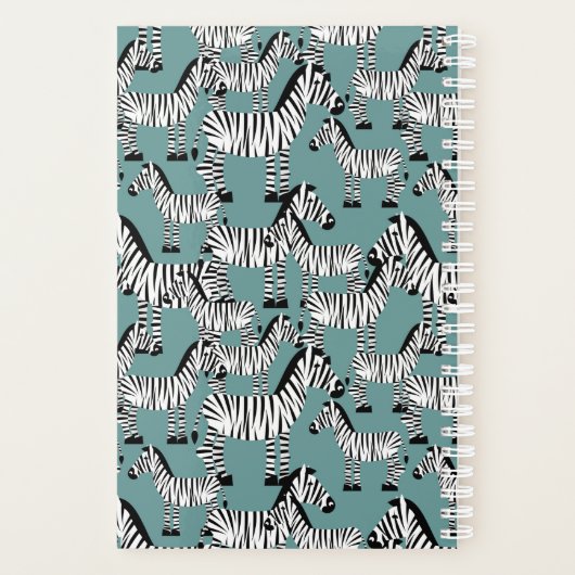 Zebra Pattern | Monogram Planner (Achterkant)