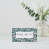 Zebra Pattern | Monogram Visitekaartje (Staand voorkant)