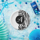 Zebra Pattern Papieren Bordje (Feest)