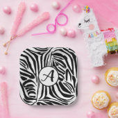 Zebra Pattern Papieren Bordje (Feest)