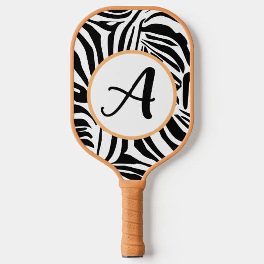 Zebra Pattern Pickleball Paddle (Voorkant)