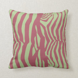 Zebra Pattern Pillow in Brick Red en Spring Green Kussen