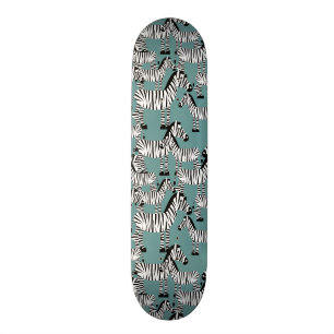 Zebra Pattern Skateboard