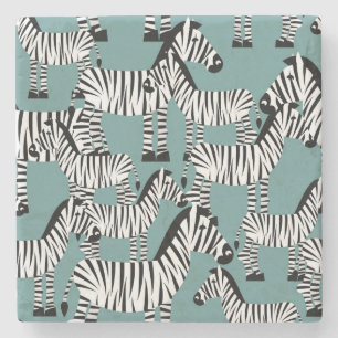 Zebra Pattern Stenen Onderzetter