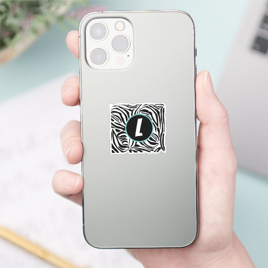 Zebra Pattern Sticker (Telefoon)