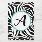 Zebra Pattern Voedselcontainer Etiket (Enkel label)