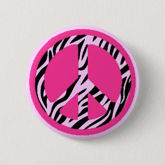 Zebra Peace Button (Voorkant)