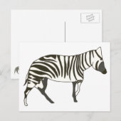 Zebra peinture de la faune carte postale de Cheryl (Devant / Derrière)