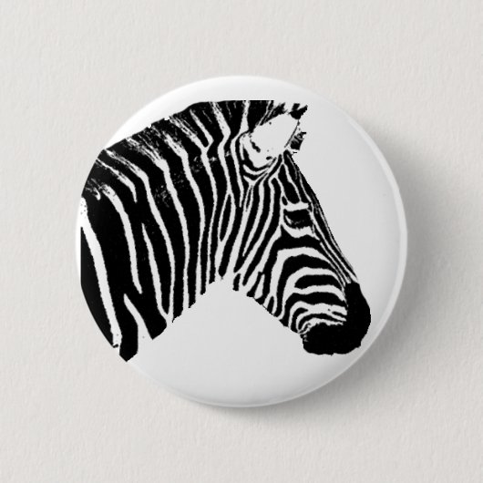 Zebra Pin Ronde Button 5,7 Cm (Voorkant)