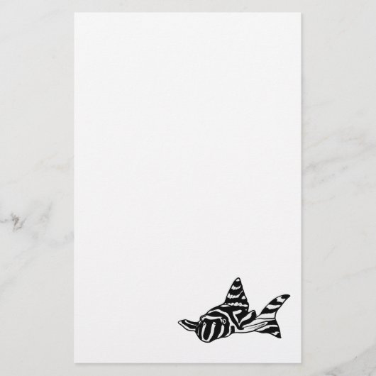 Zebra plecostomus pleco vis Briefpapier (Voorkant)