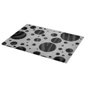 Zebra Polka Dot Black en Grey Print Snijplank (Hoek)