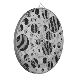 Zebra Polka Dot Black en Light Grey Dartbord