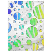 Zebra Polka Dot Rainbow en White Print Klembord (Achterkant)