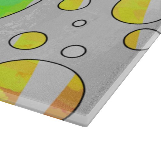 Zebra Polka Dot Rainbow en White Print Snijplank (Hoek)