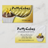 Zebra Pop Cupcakes - ombre yellow Visitekaartje (Voorkant / Achterkant)