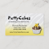 Zebra Pop Cupcakes - ombre yellow Visitekaartje (Achterkant)