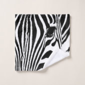 Zebra portrait noir et blanc (Gant de toilette)