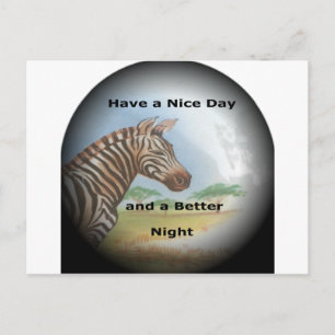 Zebra-portret, Amboseli: de geest van de savanne Briefkaart