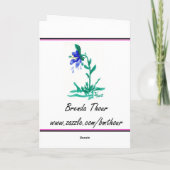 Zebra Portret Vaderdag Kaart (Achterkant)