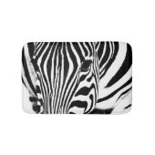 Zebra portret zwart-wit badmat (Voorkant)