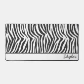 Zebra Poster de animal Nom personnalisé Cursive (Recto)