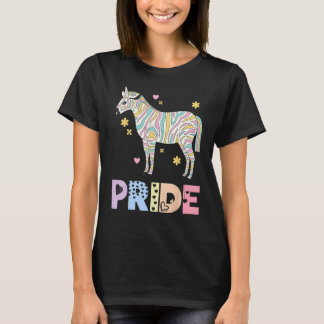 Zebra Pride Rainbow Animal LGBTQIA Men Women Girls T-shirt