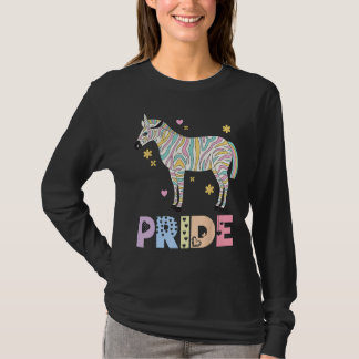 Zebra Pride Regenboog Dier LGBTQIA Mannen Vrouwen T-shirt