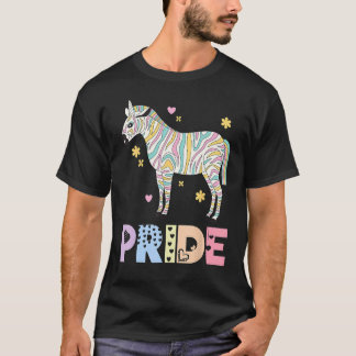Zebra Pride Regenboog Dier LGBTQIA Mannen Vrouwen T-shirt