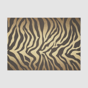 Zebra Print Animal Skins Gold Glam Chic Tissuepapier