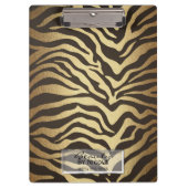 Zebra Print Animal Skins Huid Modern Glam Klembord (Voorkant)