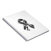 Zebra Print Awareness Ribbon Notebook Notitieboek (Rechterzijde)