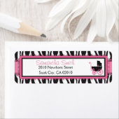 Zebra Print & Baby Carriage Return Étiquette (En situation)