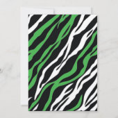 Zebra Print Baby shower Invitation - Green (Dos)