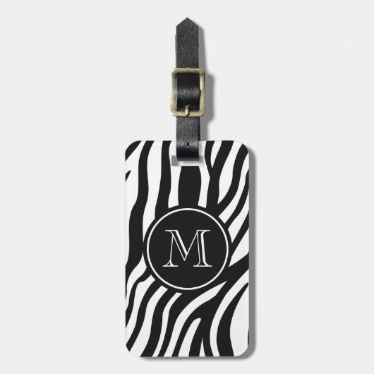 Zebra Print Bagagelabel (Voorkant verticaal)
