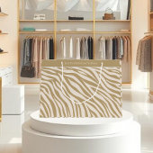 Zebra Print-Beige Groot Cadeauzakje