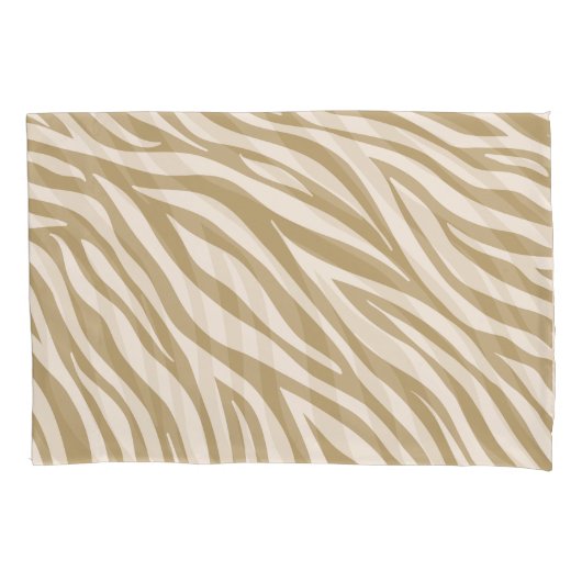 Zebra Print-Beige Kussensloop (Voorkant)