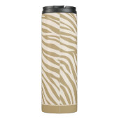 Zebra Print-Beige Thermosbeker (Achterkant)