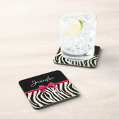 Zebra Print Bier Onderzetter (Rechterzijde)