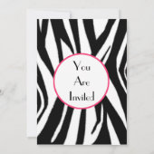 Zebra Print Birthday Party Invitation (Dos)