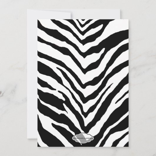Zebra Print Birthday Party Invitation (Dos)