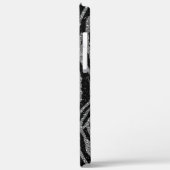 Zebra Print Black en Grey Silver Case-Mate iPhone Case (Achterkant / Links)