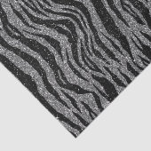 Zebra Print Black en Grey Silver Tissuepapier (Detail)