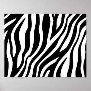 Zebra Print Black en White Stripes Pattern