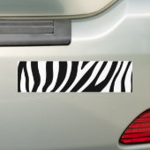 Zebra Print Black en White Stripes Pattern Bumpersticker (Op auto)